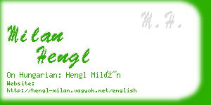 milan hengl business card